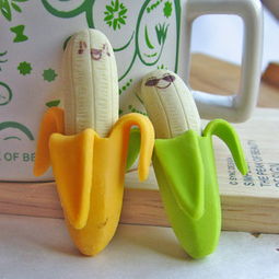 可爱香蕉橡皮擦 韩国文具的创新与童趣